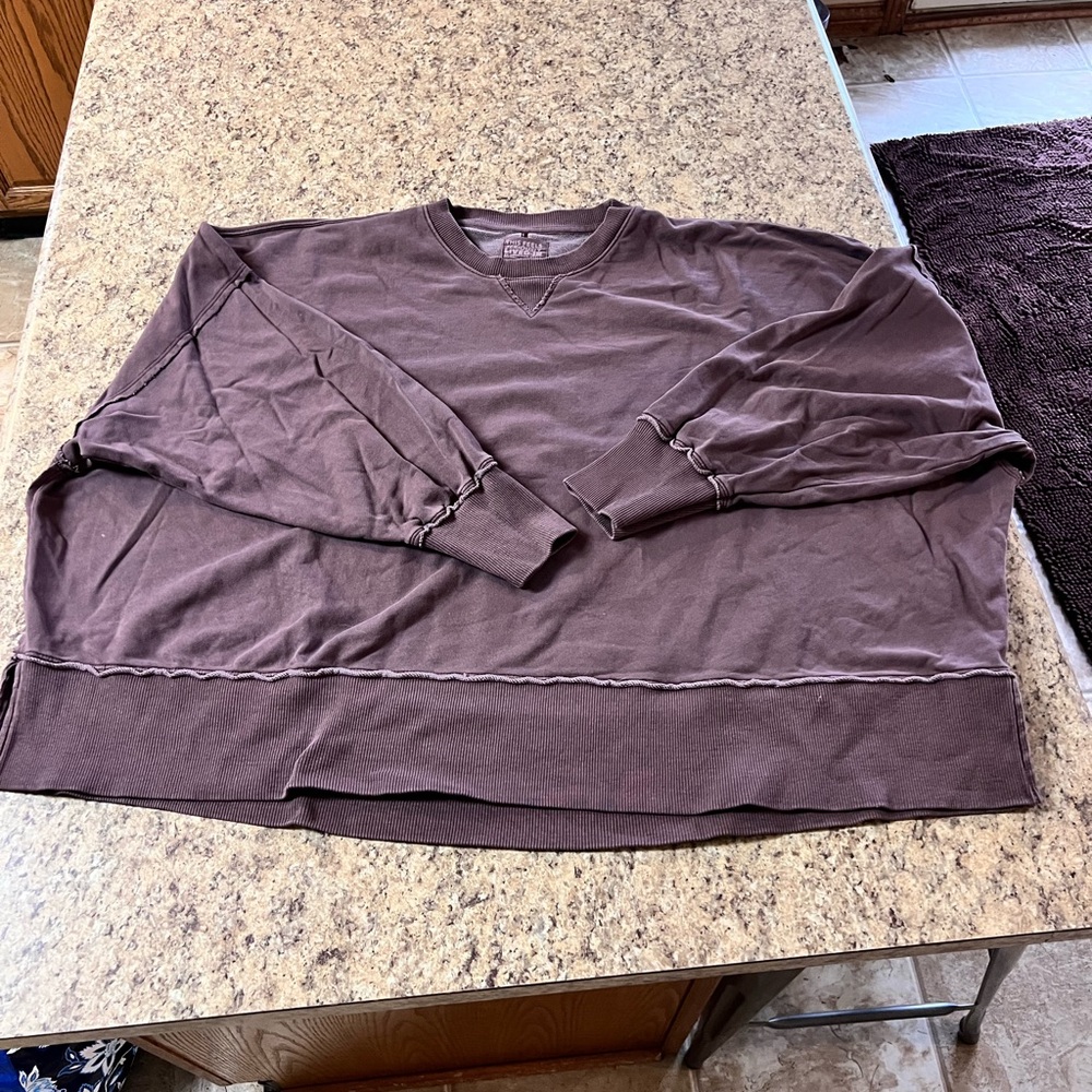 American Eagle Oversized Seriously Lived In mauve purple sweatshirt XL